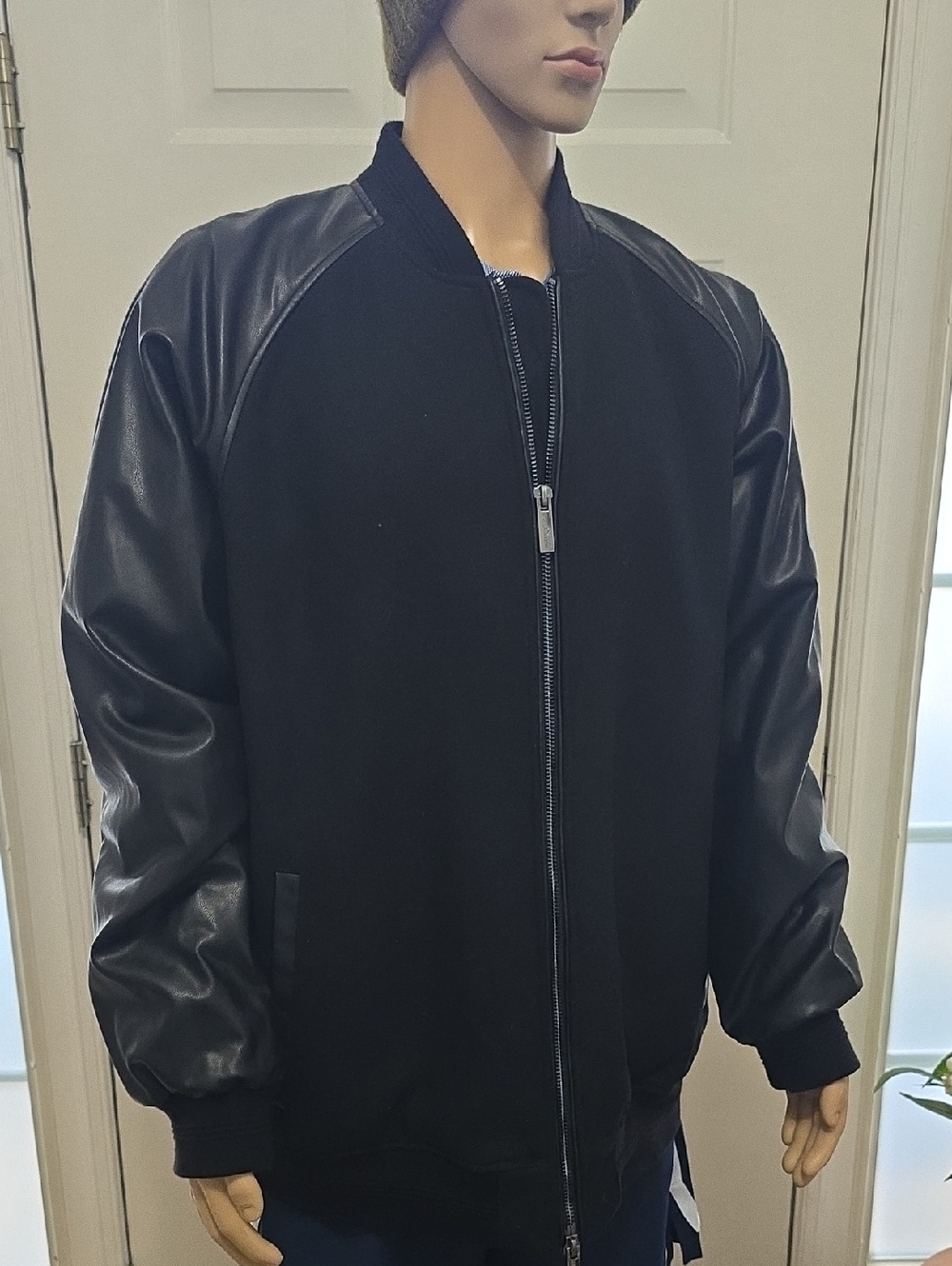 SHAQUILLE O'NEAL BRAND MEN'S BIG AND TALL BLACK FULL-ZIP JACKET SIZE 3XL